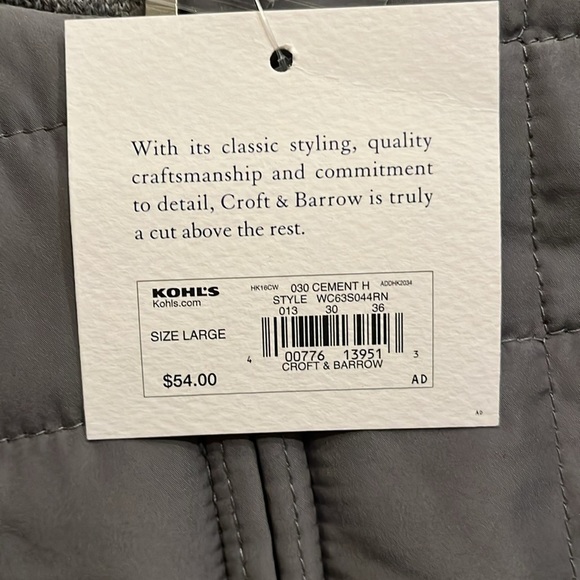 Croft & Barrow Gray Sweater Jacket Size L - Picture 3 of 7